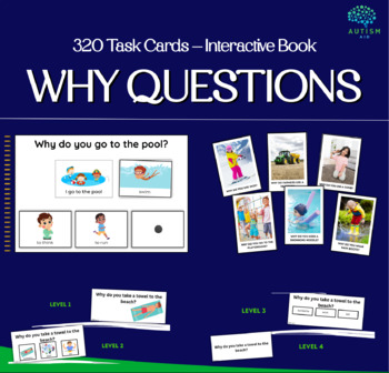 Use this Why Questions Bundle that includes an interactive Book and over 300 Task Cards to teach your students to ask and answer "Why Questions" or Questions about cause and effect.
