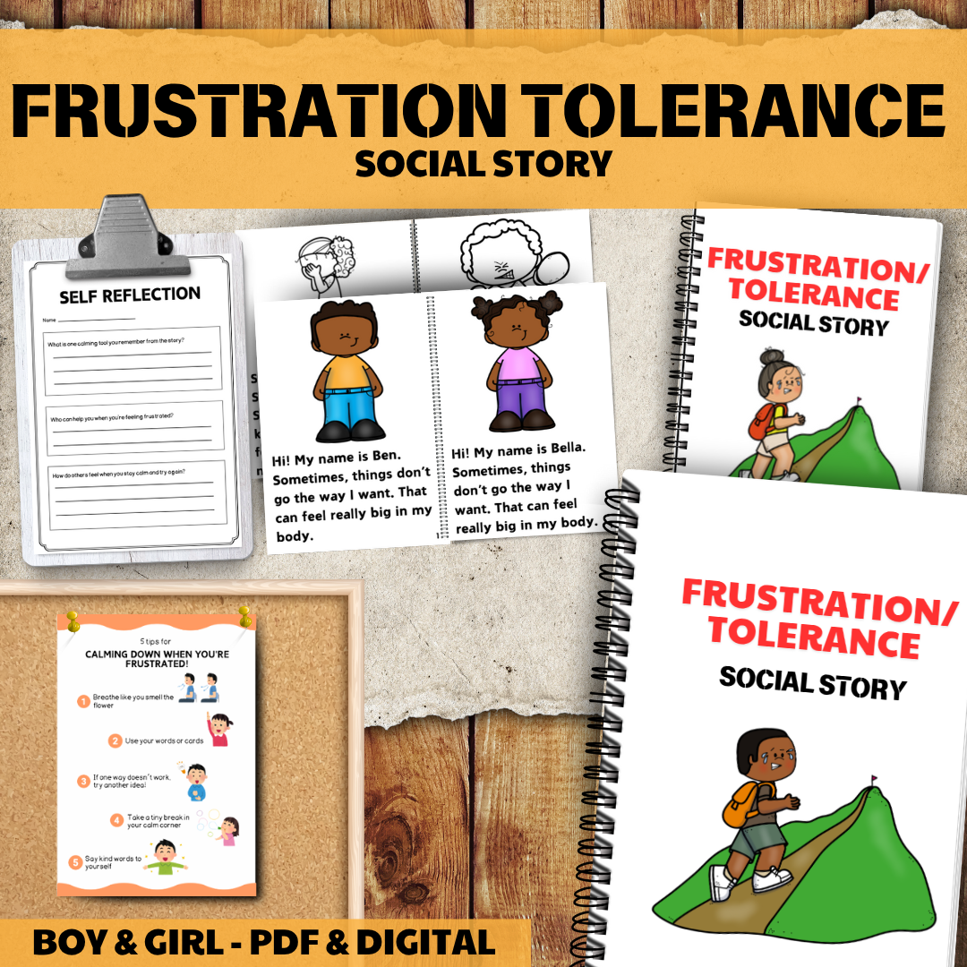 Frustration Tolerance Social Story: Teach Self Control W/ Reflection ...